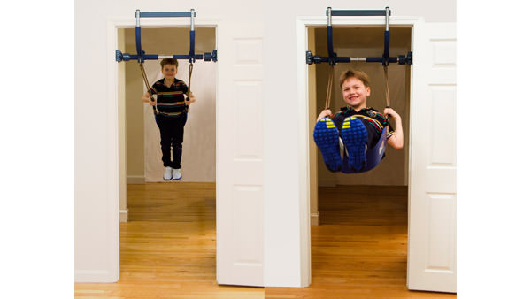 Children enjoy Gorilla Gym Indoor Swing