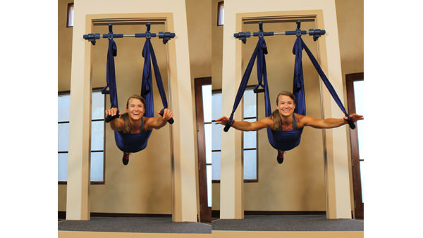 Aerial Yoga work out at home on Gorilla Gym